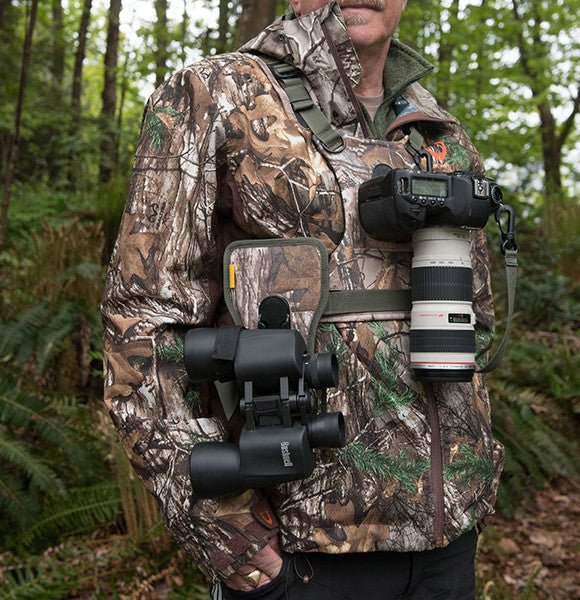 CCS G3 CAMO Binocular & Camera Harness - Cotton Camera Carrying Systems
