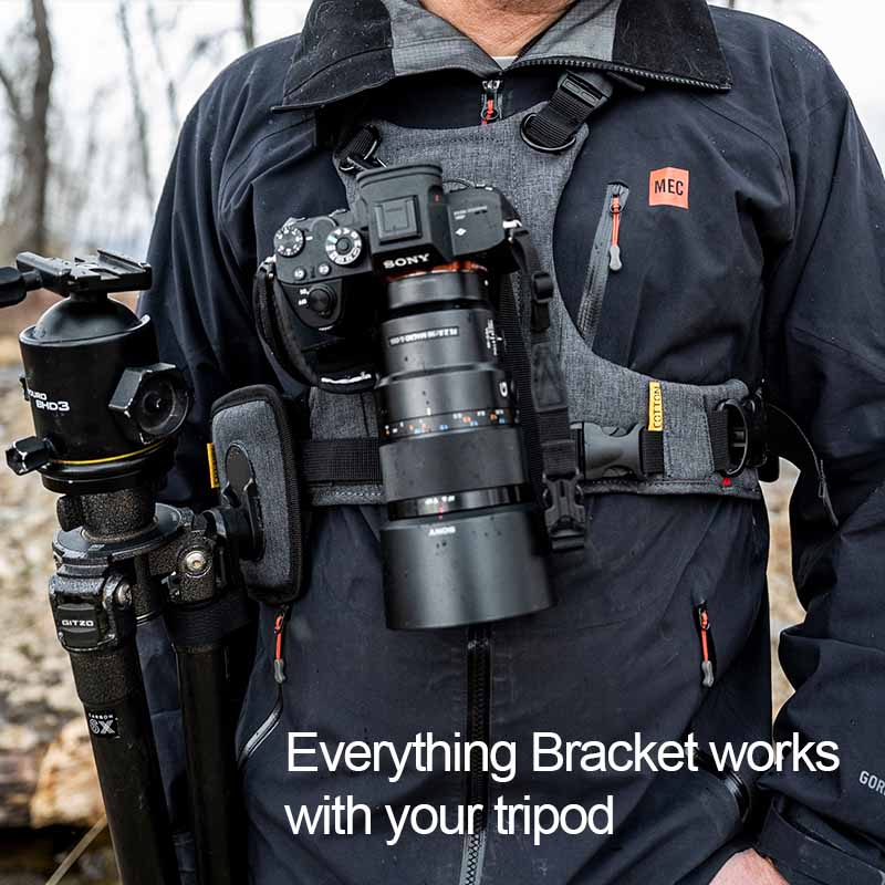 CCS G3 GREY Binocular & Camera Harness - Cotton Camera Carrying Systems